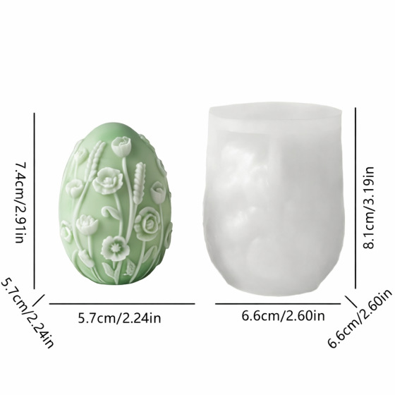 Silikonski kalup za svijeće - jaje 